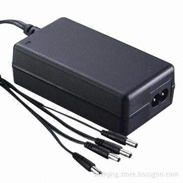 CCTV Camera Adapter with 4-channel Pigtail 36W Power, 12V, 3A/24V, 1.5A